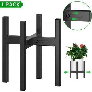 Adjustable Metal Plant Stand - Plants Holder for 8-14 " Indoor Outdoor -1 pack